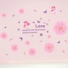 Fairy Princess, Pink Flowers & Butterflies Vinyl Wall Decals